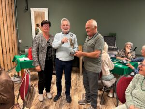 Clubkampioenen 2024-2025 Eric Delacourt, Jaap Loeve, Peter Minderhoud.